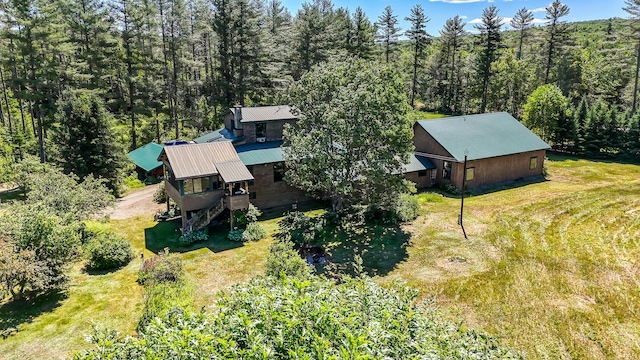 890 Salem Rd, Freeman Twp, ME 04983 - view from above of property featuring a heavily wooded area