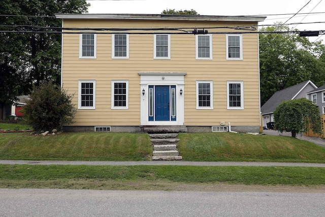 7 Middle St, Hallowell, ME 04347 - colonial home with a front lawn and entry steps
