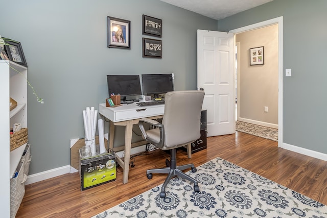 320 Grove St, Lewiston, ME 04240 - office area with wood finished floors and baseboards