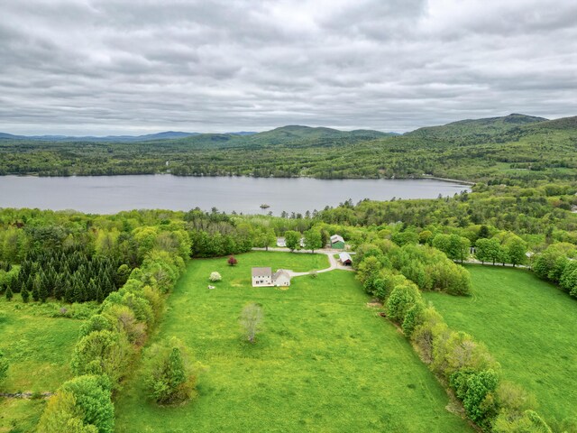 94 Staples Hill Rd, Canton, ME 04221 - drone / aerial view of a water and mountain view and a forest