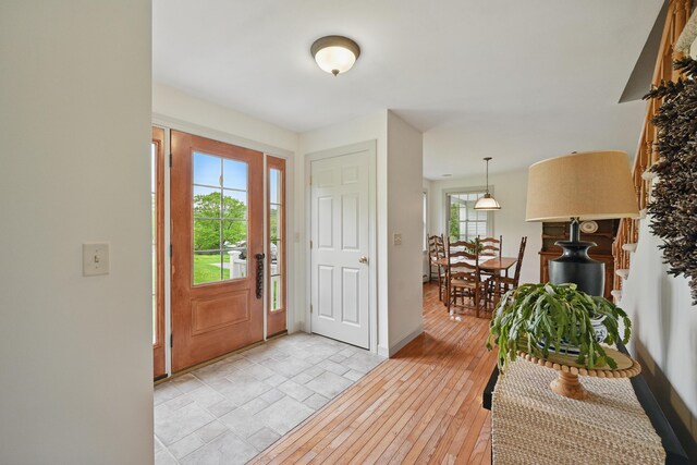 94 Staples Hill Rd, Canton, ME 04221 - entrance foyer featuring baseboards and light wood-type flooring