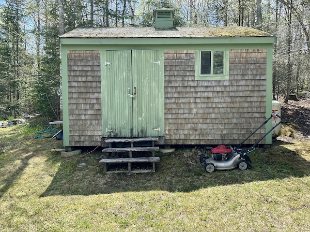 1080 Frenchtown Rd, Frenchtown Twp, ME 04441 - view of shed featuring entry steps