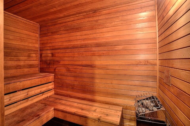 231 Kendall Farm Trl, Rangeley, ME 04970 - sauna / steam room featuring wood walls and wooden ceiling