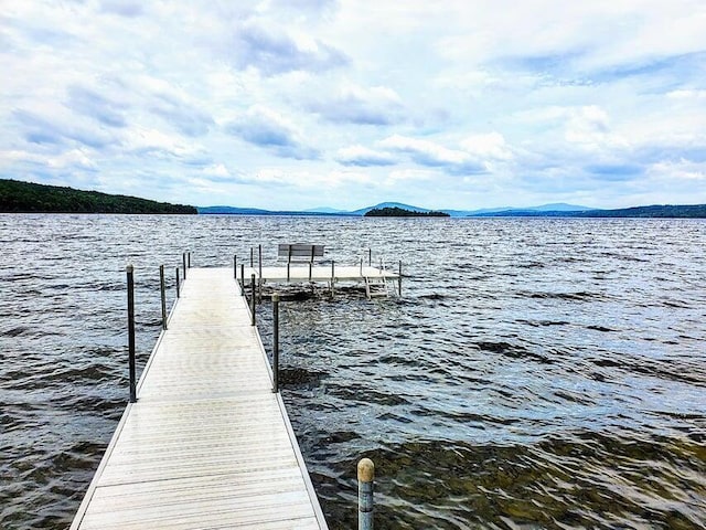231 Kendall Farm Trl, Rangeley, ME 04970 - dock area featuring a water and mountain view