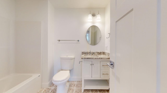 9 Country Dr, Old Orchard Beach, ME 04064 - full bathroom featuring toilet, vanity, baseboards, and tile patterned floors