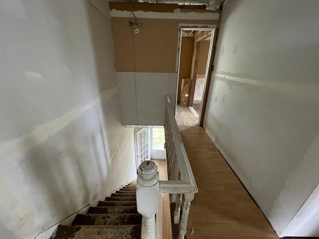 172 Highland Ave, Gardiner, ME 04345 - stairs with wood finished floors