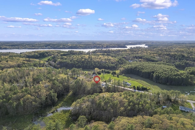 441 Middle Rd, Woolwich, ME 04579 - aerial overview of property's location featuring a forest and a large body of water
