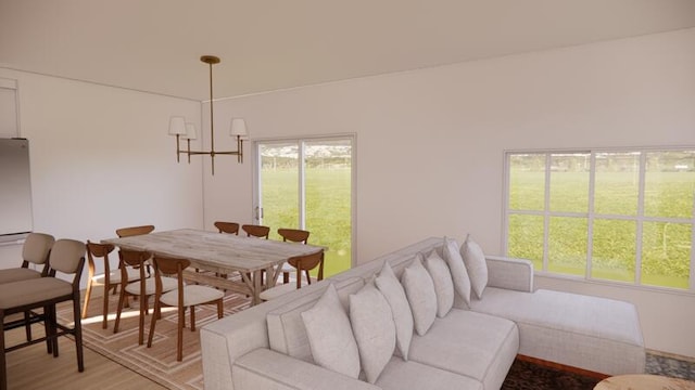 TBD Pine St, South Portland, ME 04106 - dining area featuring a chandelier and light wood-style floors
