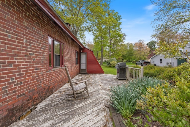 18 Laurel Ln, Eliot, ME 03903 - wooden deck with area for grilling
