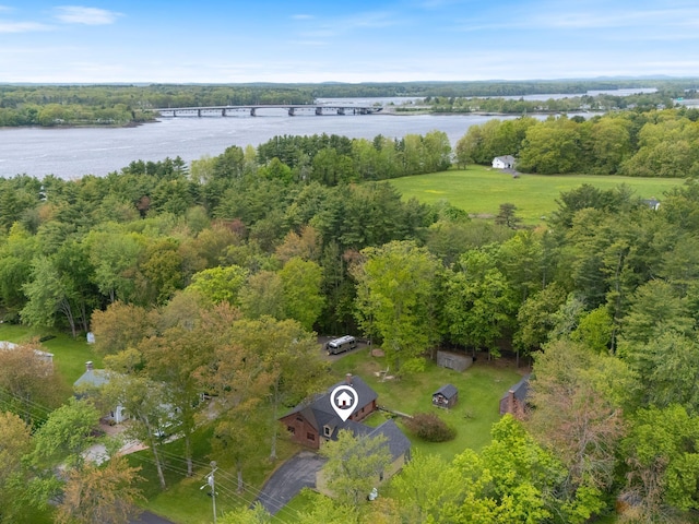 18 Laurel Ln, Eliot, ME 03903 - aerial overview of property's location featuring a large body of water and a notable bridge