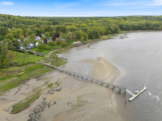 18 Laurel Ln, Eliot, ME 03903 - aerial view of a nearby body of water and a heavily wooded area