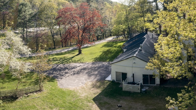 13 Packard Ave, Norway, ME 04268 - view from above of property featuring a heavily wooded area