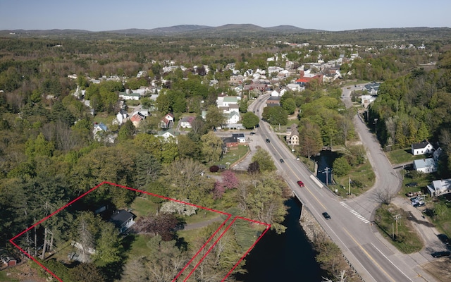 13 Packard Ave, Norway, ME 04268 - view of property location featuring property boundaries highlighted and a water and mountain view