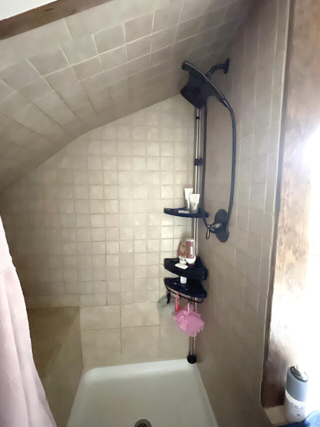 135 W Conroy Lake Rd, Monticello, ME 04760 - full bathroom featuring tiled shower