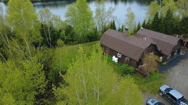 135 W Conroy Lake Rd, Monticello, ME 04760 - aerial view of property and surrounding area with a large body of water