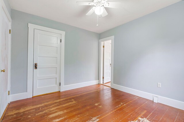 24 Emery Corner Rd, Limerick, ME 04048 - spare room with ceiling fan and hardwood / wood-style floors