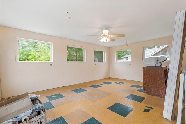 24 Emery Corner Rd, Limerick, ME 04048 - empty room with ceiling fan