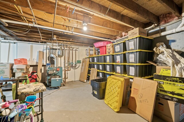 20 Sunderland Dr, Auburn, ME 04210 - storage area featuring a heating unit