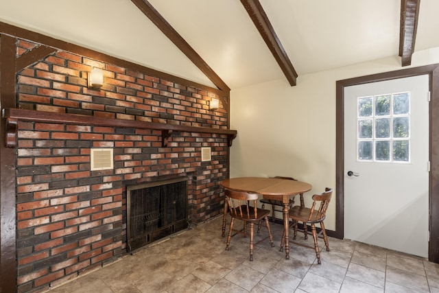 20 Sunderland Dr, Auburn, ME 04210 - dining room featuring a fireplace