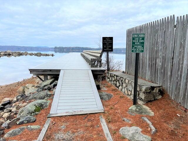 72 Sand Beach Rd, Standish, ME 04084 - dock with a water view and fence