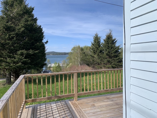 11 Brewster Rd, Eastport, ME 04631 - wooden deck with a water view