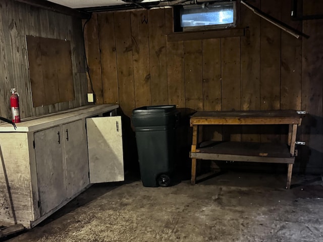 1596 Bald Mountain Rd, Orland, ME 04472 - basement featuring wooden walls