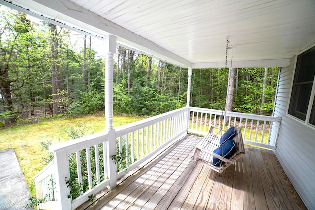 51 Brookview Dr, Bucksport, ME 04416 - deck with a view of trees and a yard
