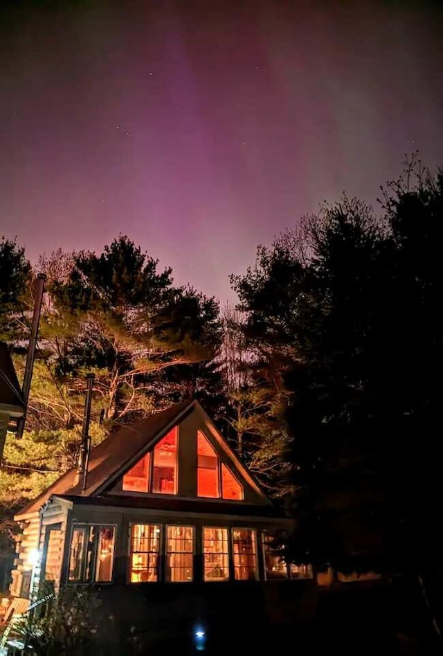19 Birch Ests, Rome, ME 04963 - view of back of house at dusk