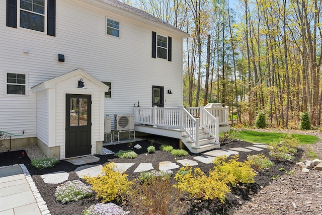 6 Roberts Ln, Kennebunkport, ME 04046 - rear view of property with a deck and ac unit