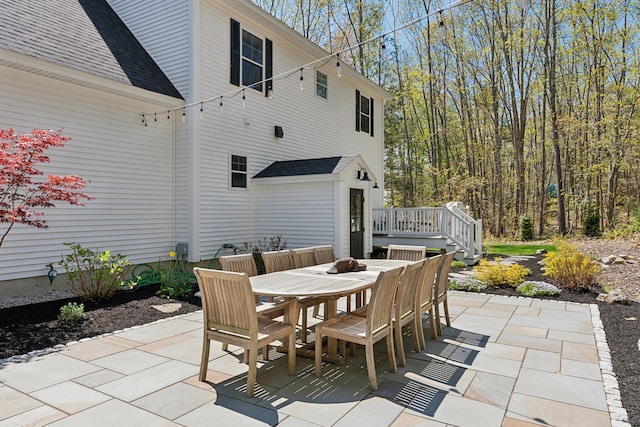 6 Roberts Ln, Kennebunkport, ME 04046 - view of patio with outdoor dining area and a deck