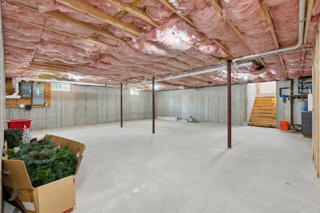 6 Roberts Ln, Kennebunkport, ME 04046 - below grade area featuring electric panel and stairs