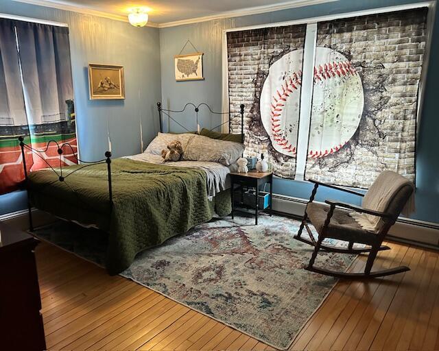 35 Dunning Blvd, Bangor, ME 04401 - bedroom featuring ornamental molding and wood-type flooring
