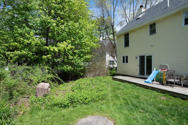 48 Pine Hill Dr Unit 48, Bath, ME 04530 - view of grassy yard with a deck