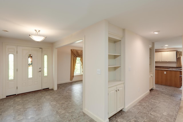 359 Beech Plains Rd, Buxton, ME 04093 - entryway featuring baseboards and recessed lighting