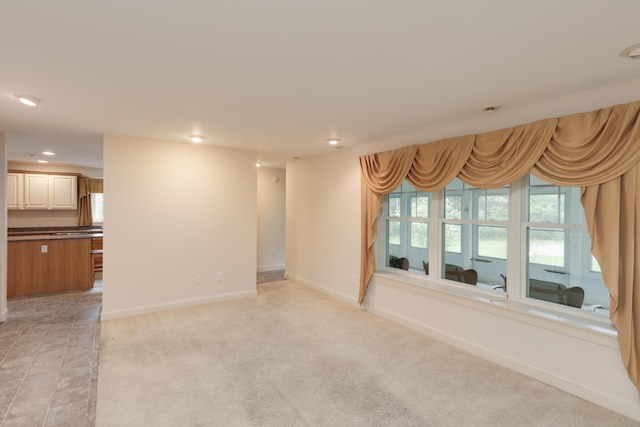 359 Beech Plains Rd, Buxton, ME 04093 - unfurnished room with healthy amount of natural light, recessed lighting, baseboards, and light carpet