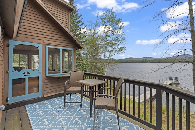 62 Lady Slipper Ln, Weld, ME 04285 - deck featuring a water view