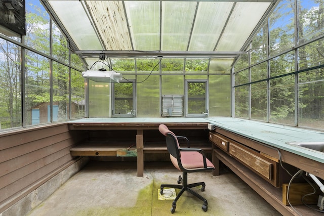 62 Lady Slipper Ln, Weld, ME 04285 - sunroom with lofted ceiling and plenty of natural light