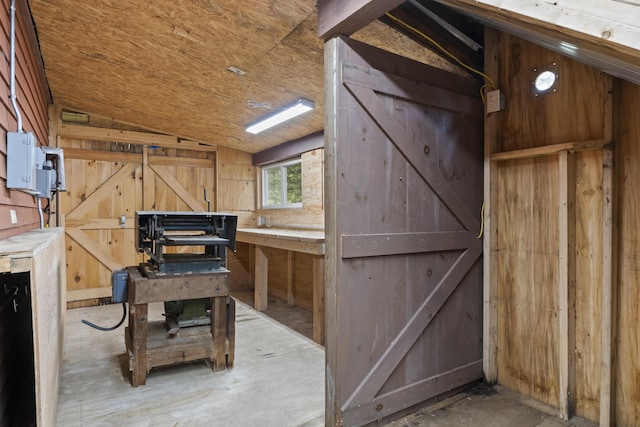 62 Lady Slipper Ln, Weld, ME 04285 - storage area featuring electric panel