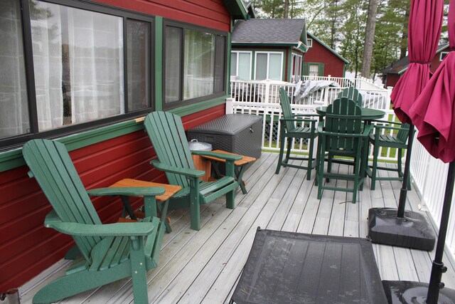 1270 Lakeview Dr Unit 21, China, ME 04358 - view of wooden deck
