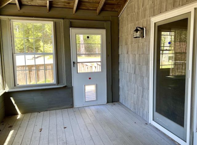15 Miles Rd, Tremont, ME 04674 - unfurnished sunroom featuring lofted ceiling