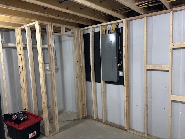48 Mountain View Dr, Auburn, ME 04210 - unfinished below grade area with electric panel