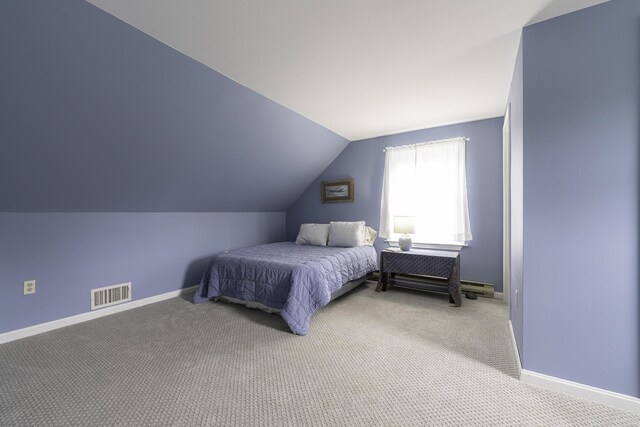 7 Salmon Run, Raymond, ME 04071 - bedroom with lofted ceiling, carpet, and baseboards