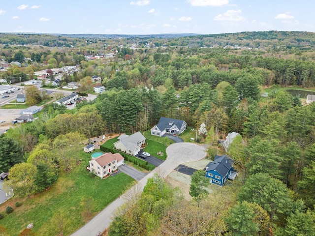 15 Stone Ledge Dr, Lewiston, ME 04240 - aerial overview of property's location with a forest