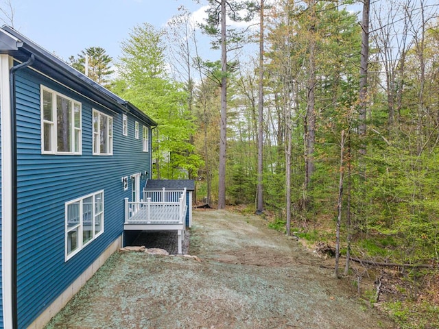 15 Stone Ledge Dr, Lewiston, ME 04240 - view of yard featuring a wooden deck