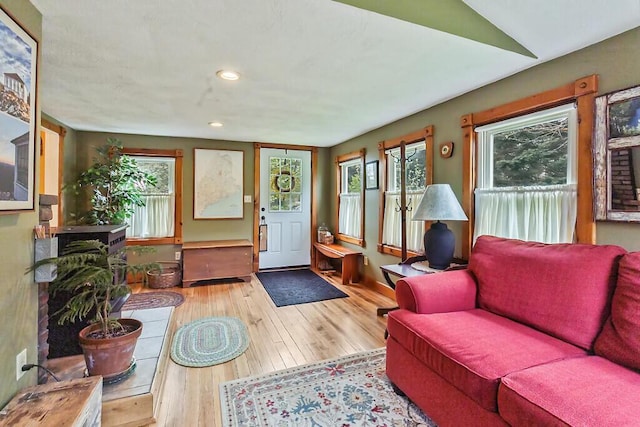 286 Canaan Rd, Clinton, ME 04927 - entrance foyer featuring hardwood / wood-style floors and recessed lighting