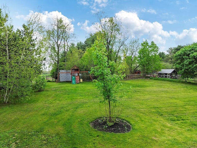 286 Canaan Rd, Clinton, ME 04927 - view of yard with a playground