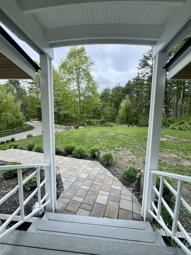 239 Cider Hill Rd, York, ME 03909 - covered porch with a yard