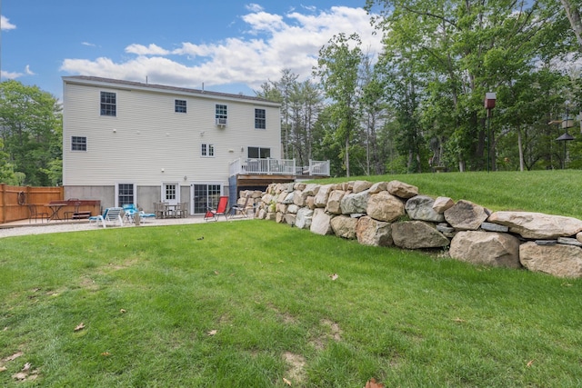 239 Cider Hill Rd, York, ME 03909 - rear view of property with a patio and a deck