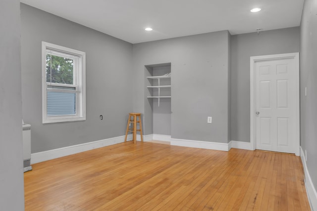 138 Summer St, Biddeford, ME 04005 - empty room featuring light wood finished floors, baseboards, and recessed lighting