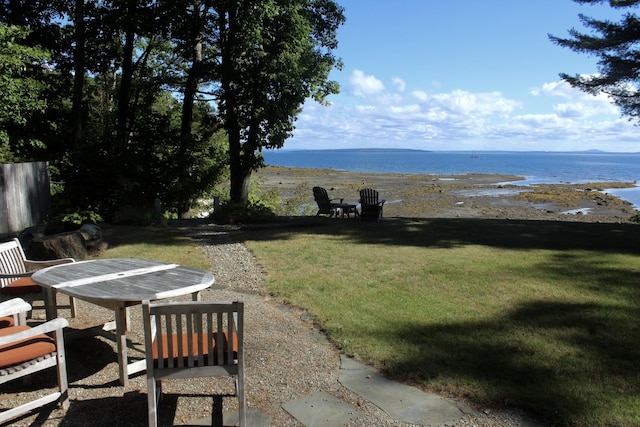 1496 Atlantic Hwy, Northport, ME 04849 - view of green lawn featuring a water view